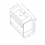 Шкаф за баня окачен – TREND 80 F801CTRE